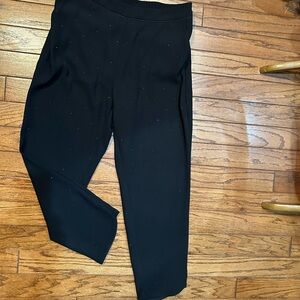 Ted Baker London BlackTrousers w tiny gold detail size 8- 10 (4 in Ted B size)